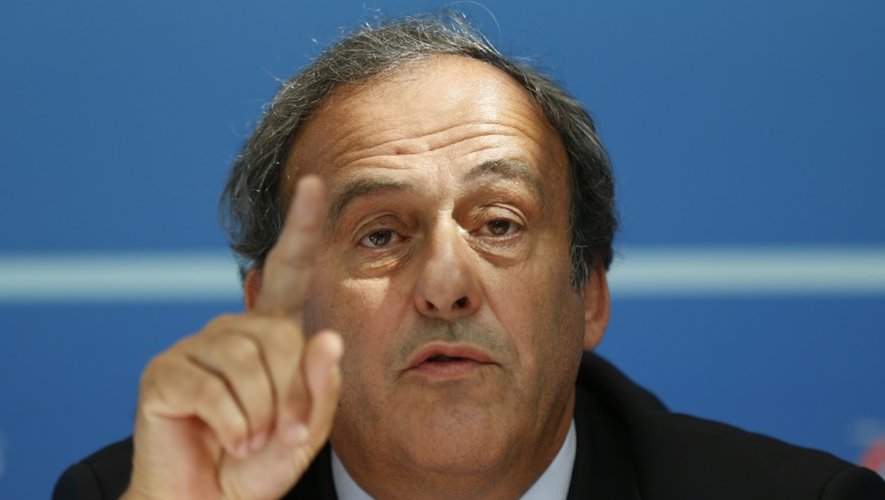 Le président de l'UEFA Michel Platini, le 28 août 2015 à Monaco