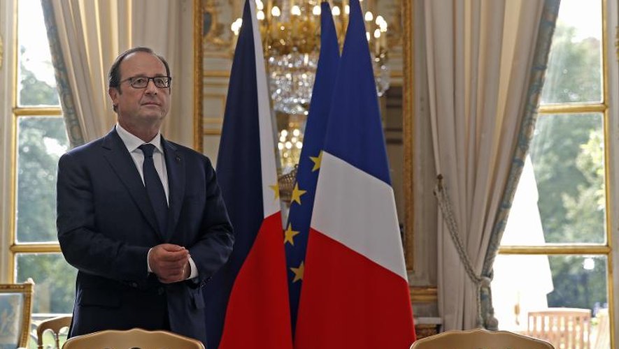 Le président François Hollande à l'Elysée, le 17 septembre 2014