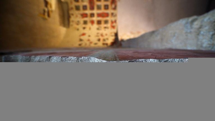 Le sol d'une pièce de la maison d'Auguste à Rome le 17 septembre 2014