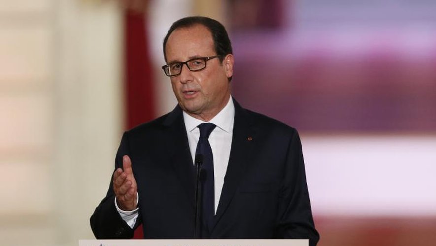 Le président François Hollande le 18 septembre 2014 à Paris