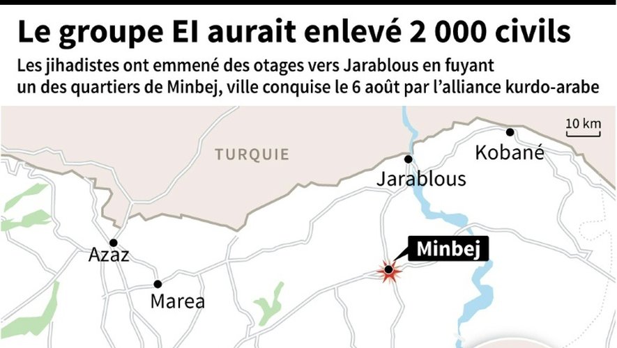 L'EI aurait enlevé 2000 civils en fuyant Minbej