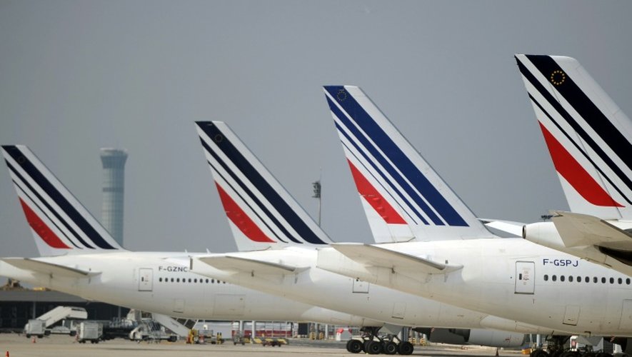 Des avions de la compagnie Air France à l'aéroport Charles de Gaulle, en 2014