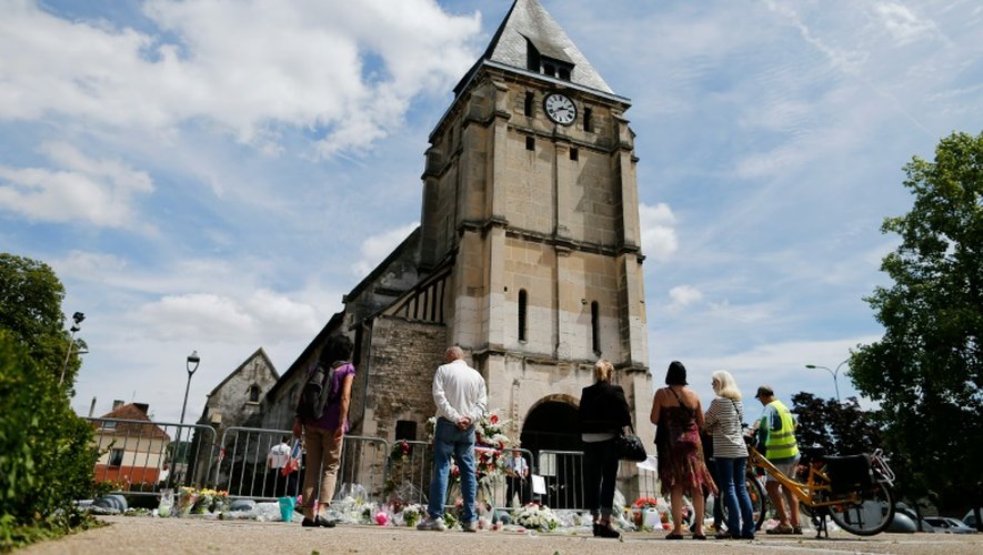 L'église de Saint-Etienne-du-Rouvray, près de Rouen, le 28 juillet 2016