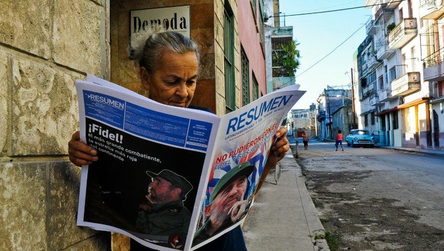 Fidel Castro à la Une du quotidien latino-américain Resumen pour son 90e anniversaire, le 13 août 2016 à La Havane
