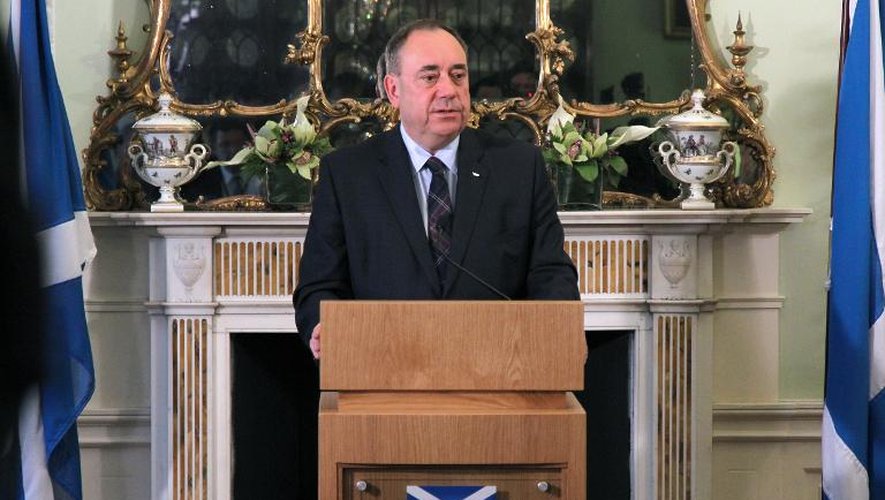 Le Premier ministre écossais Alex Salmond à Edimbourg le 19 septembre 2014