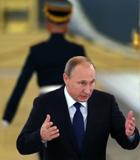 Le président russe Vladimir Poutine le 1er octobre 2015 au Kremlin