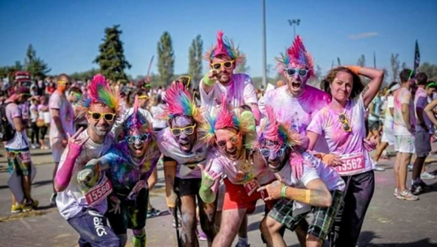 La première Color Run en Aveyron, l'Aveyrun Color, a lieu dimanche à VIlleneuve.