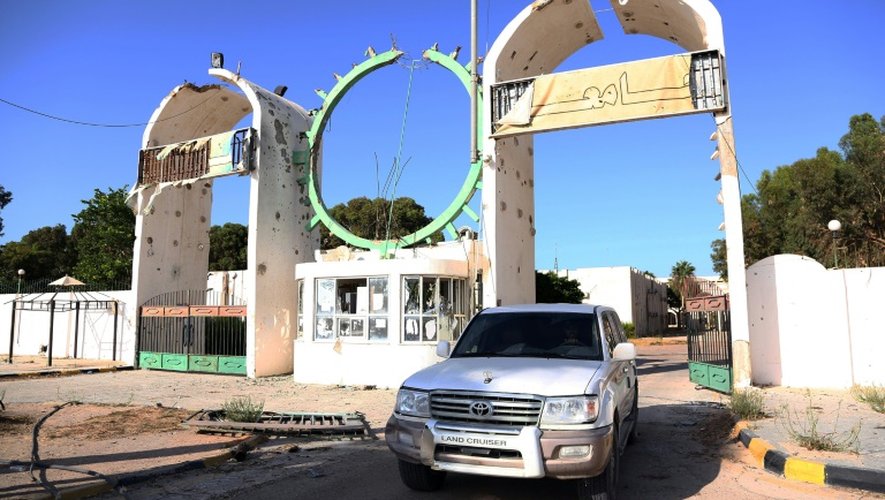 L'université de Syrte, dans l'est de la Libye, le 13 août 2016, trois jours après avoir été reprise aux jihadistes de l'EI par les forces progouvernmentales