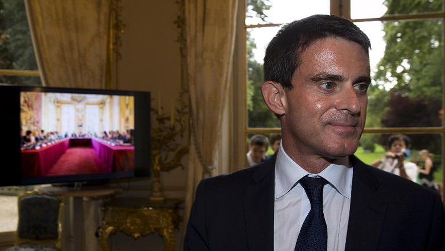 Manuel Valls à Matignon lors des journées du patrimoine le 20 septembre 2014 à Paris
