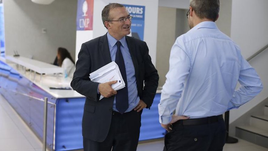 Hervé Mariton le 4 septembre 2014 au siège de l'UMP à Paris