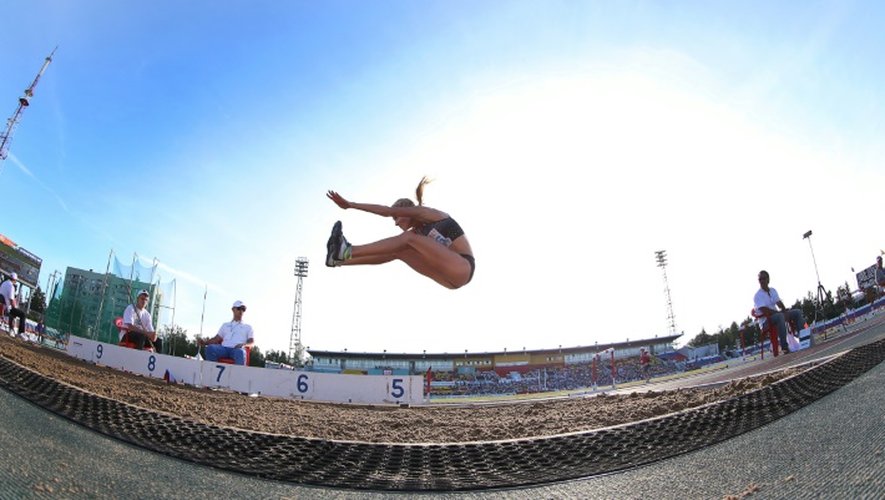 La sauteuse Darya Klishina, lors des Championnats de Russie d'athlétisme à Cheboksary, le 21 juin 2016