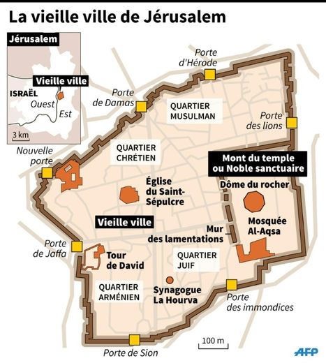 Carte de la Vieille ville de Jérusalem