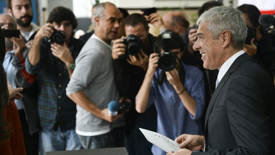 L'ancien Premier ministre portugais José Socrates vote aux élections législatives, le 4 octobre 2015 à Lisbonne