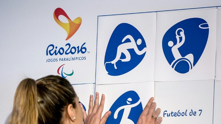 Des pictogrammes pour les Jeux paralympiques, le 7 novembre 2013 à Rio
