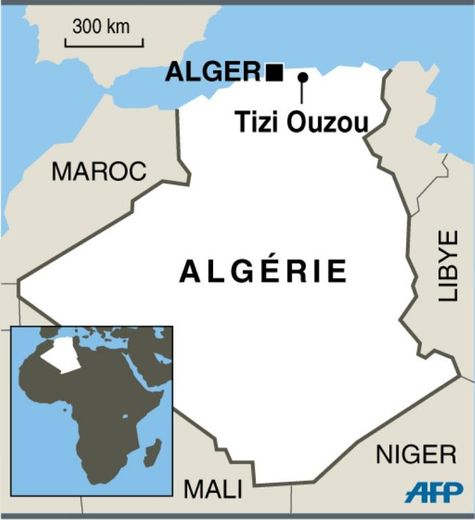 Carte de localisation de Tizi Ouzou où un touriste français a été enlevé dimanche soir