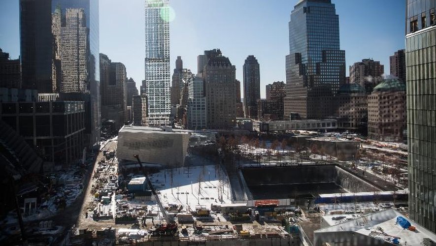 Le site de reconstruction de "Ground Zero", le 24 janvier 2014 à New York