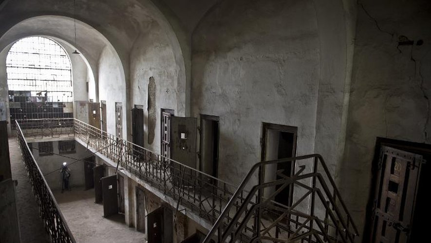 L'intérieur de la prison de Ramnicu Sarat, le 23 août 2014 en Roumanie