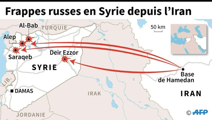 Frappes russes en Syrie depuis l'Iran