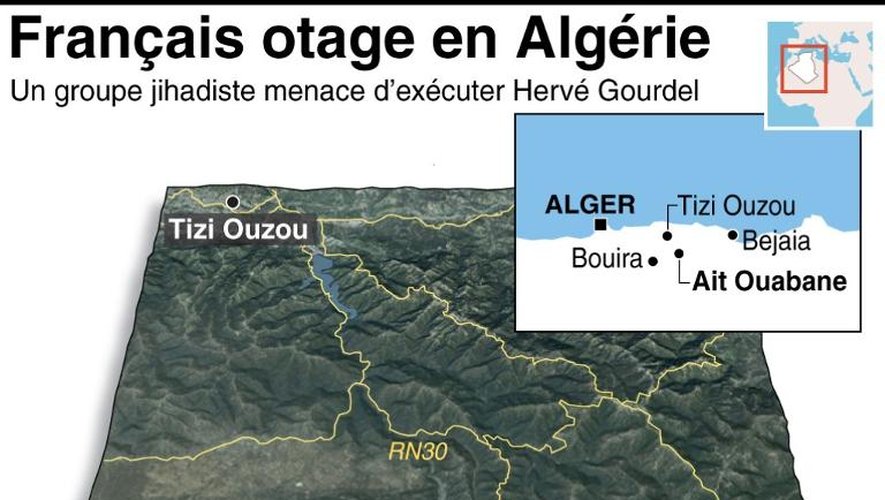 Localisation de la région où un groupe jihadiste a enlevé un Français