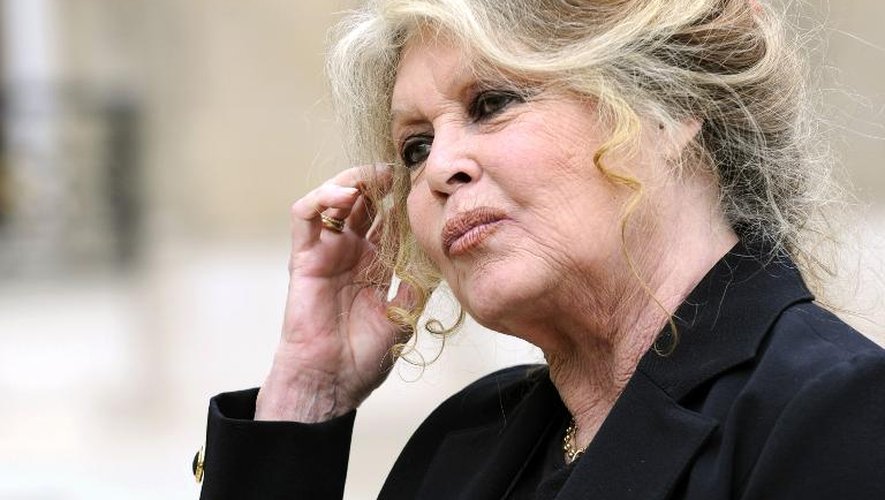 L'actrice française et activiste des droits des animaux Brigitte Bardot quitte le Palais de l'Elysée à Paris, le 27 septembre 2007, après un entretien avec Nicolas Sarkozy, alors président de la République