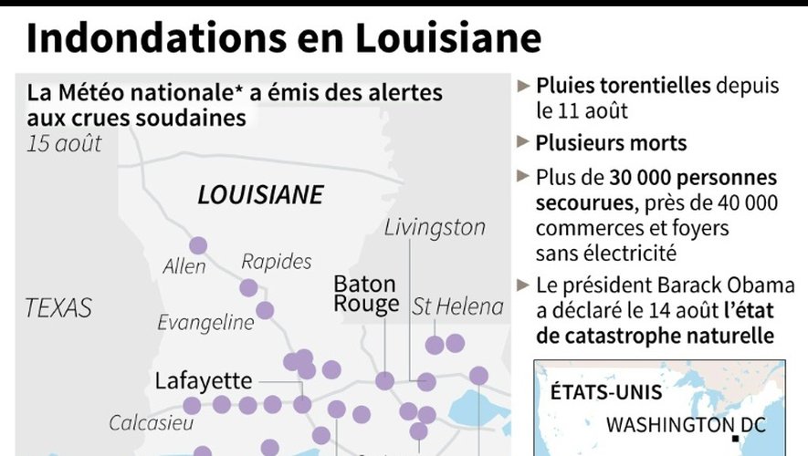 Inondations en Louisiane