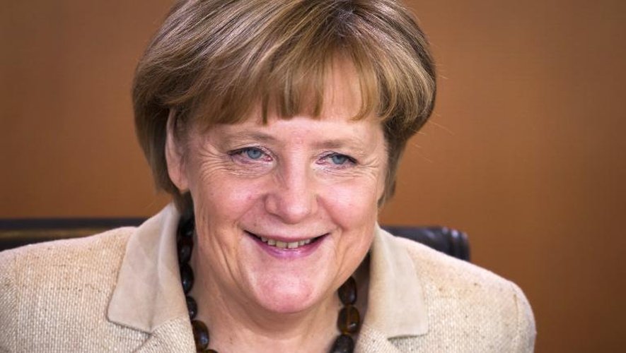 La chancelière allemande Angela Merkel lors d'une réunion ministérielle à Berlin le 24 septembre 2014