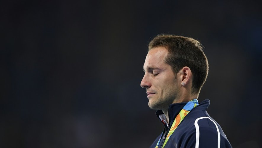 Le perchiste français Renaud Lavillenie, médaillé d'argent aux JO de Rio, le 16 août 2016