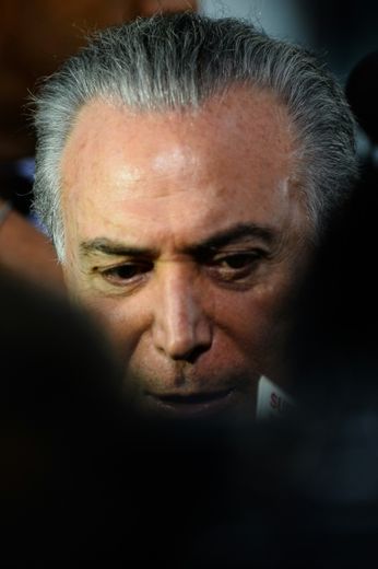 Le président brésilien par intérim Michel Temer à Brasilia, le 12 août 2016