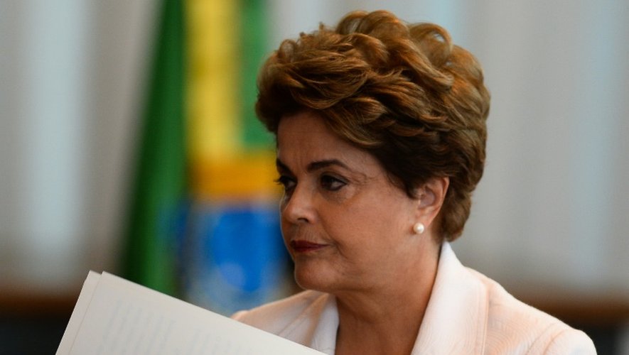 La présidente brésilienne Dilma Rousseff, actuellement suspendue, au Palais de l'Alvorada à Brasilia, le 16 août 2016