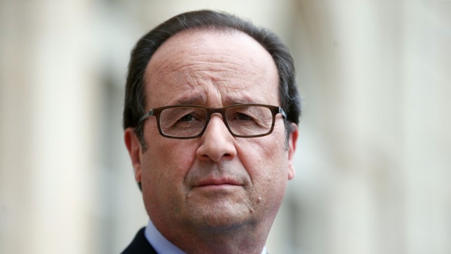 Le président français François Hollande, le 22 juillet 2016 au palais de l'Elysée à Paris