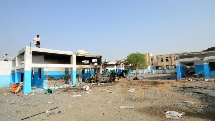 Un hôpital géré par MSF à Abs, dans la province de Hajja, dans le nord du Yémen, bombardé par la coalition menée par l'Arabie saoudite, le 16 août 2016