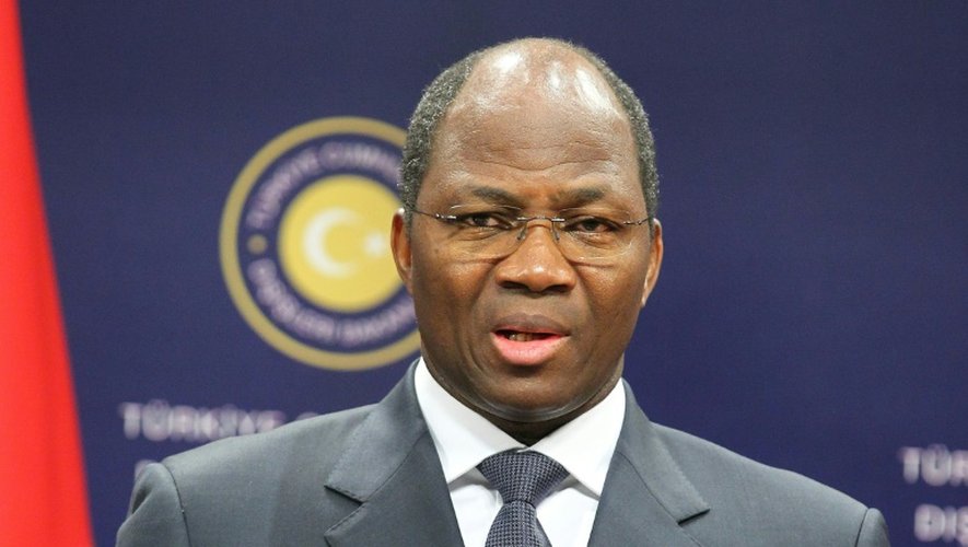 L'ancien ministre des Affaires étrangères de l'ex-président Blaise Compaoré, Djibrill Bassolé, le 9 mai 2013 lors d'une conférence de presse à Ankara