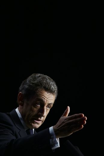 Le président des Républicains Nicolas Sarkozy à Saint-Etienne le 3 octobre 2015