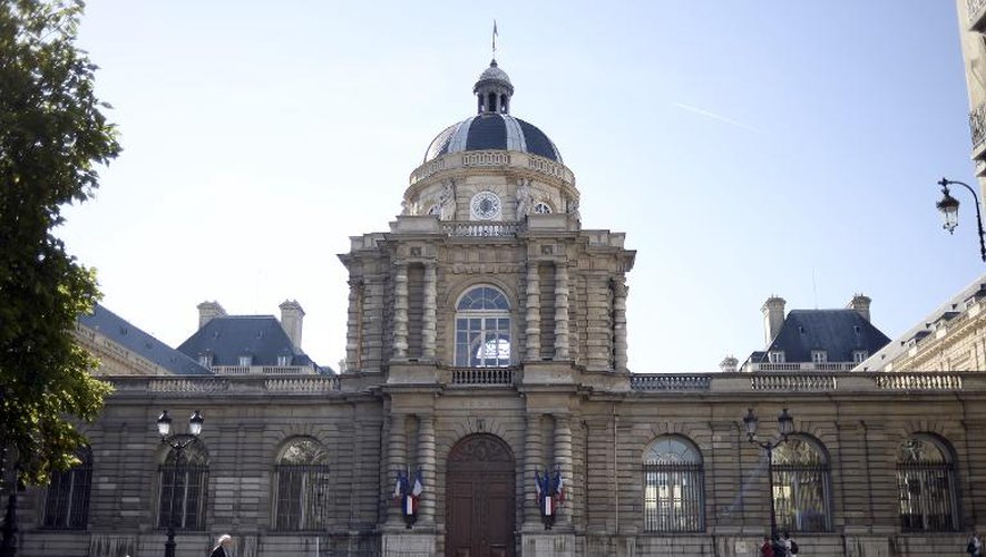 L'entrée du Palais du Luxembourg, siège du Sénat, le 27 septembre 2014 à Paris