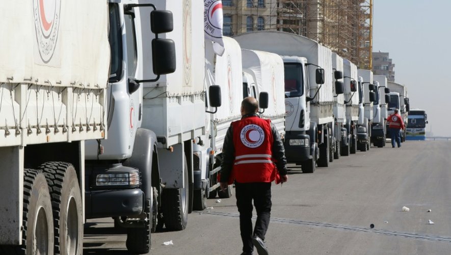 Un convoi du Croissant rouge quitte Damas pour Madaya et Zabadani le 17 février 2016