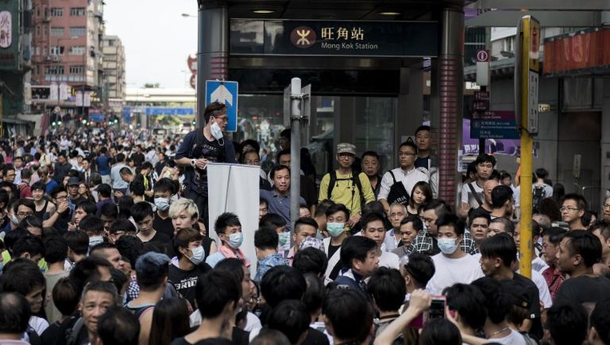 Des manifestants à Hong Kong le 29 septembre 2014