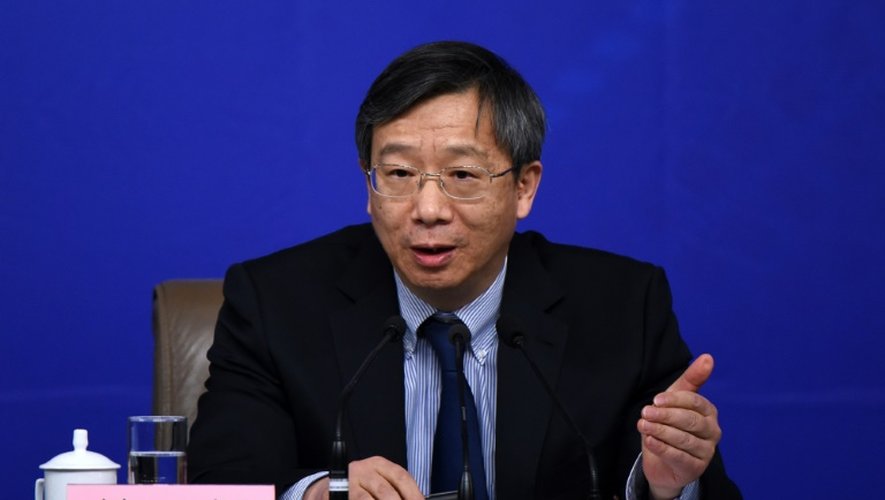Yi Gang, vice-gouverneur de la banque centrale chinoise, le 12 mars 2015 à Pékin