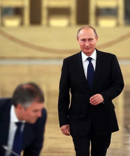 Le président russe Vladimir Poutine à Moscou le 1er octobre 2015