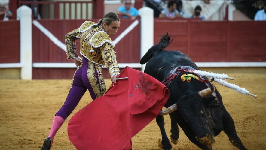 la torera espagnole Cristina Sánchez a fait une réapparition triomphale sur l'arène de Cuenca, le 20 août 2016