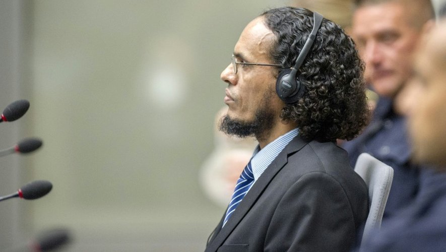 Ahmad Al Faqi Al Mahdi lors de son procès devant la CPI à La Haye,   le 22 août 2016