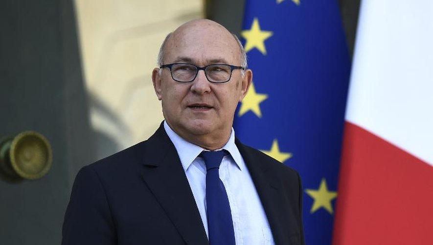 Le ministre des Finances Michel à l'issue du Conseil des ministres le 25 septembre 2014 à l'Elysée à Paris