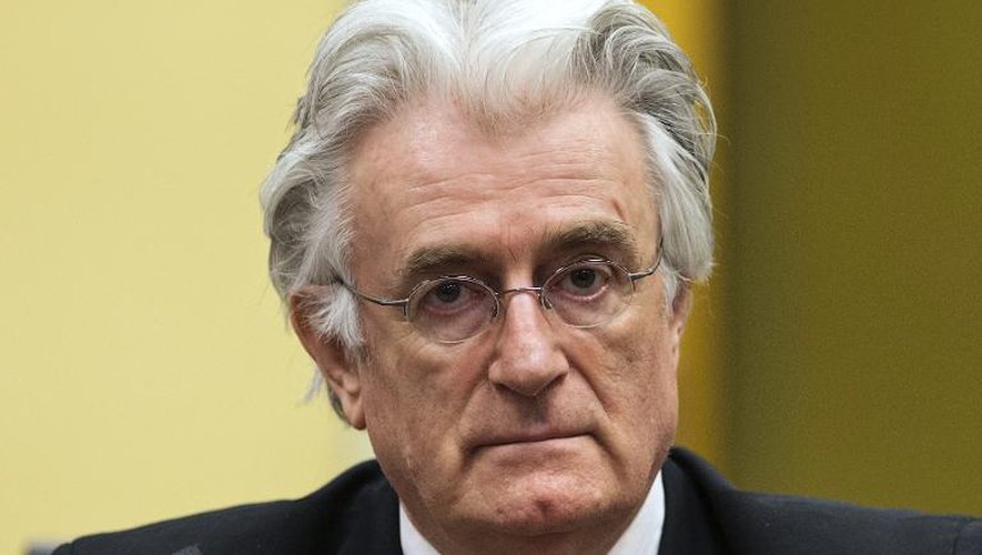 L'ancien chef politique des Serbes de Bosnie, Radovan Karadzic, le 11 juillet 2013 au Tribunal pénal international pour l'ex-Yougoslavie à La Haye