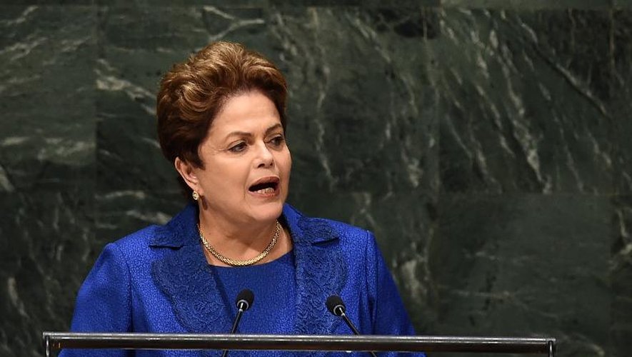 La présidente du Brésil Dilma Roussef à New York le 24 septembre 2014