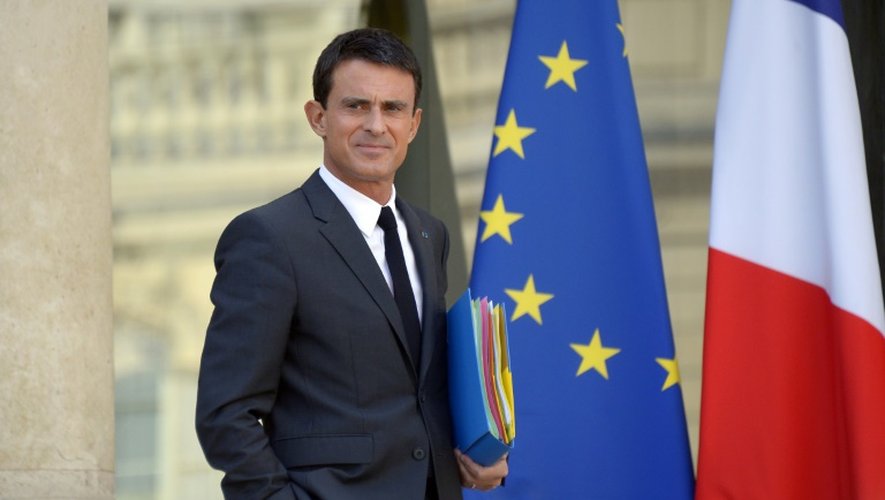 Manuel Valls après le conseil des ministres à l'Elysée le 23 septembre 2015
