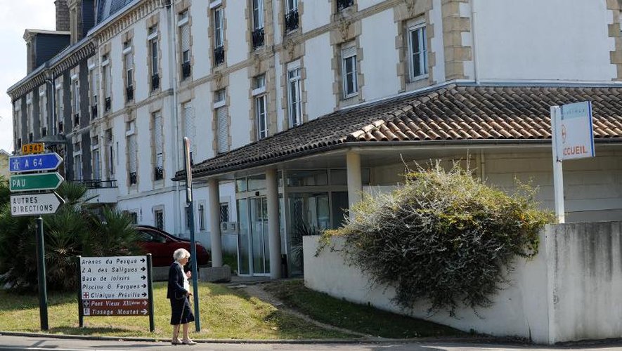 L'entrée de la maternité de l'hôpital le 2 octobre 2014 à Orthez