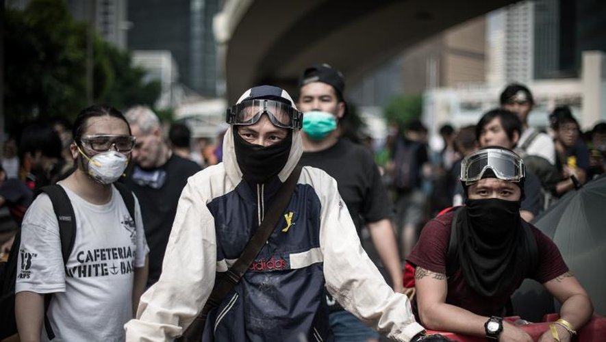 Des manifestants prodémocratie le 4 octobre 2014 à Hong Kong