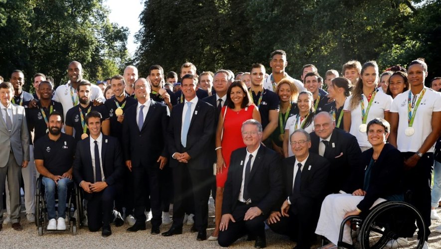 La délégation olympique française, reçue à l'Elysée, le 23 août 2016
