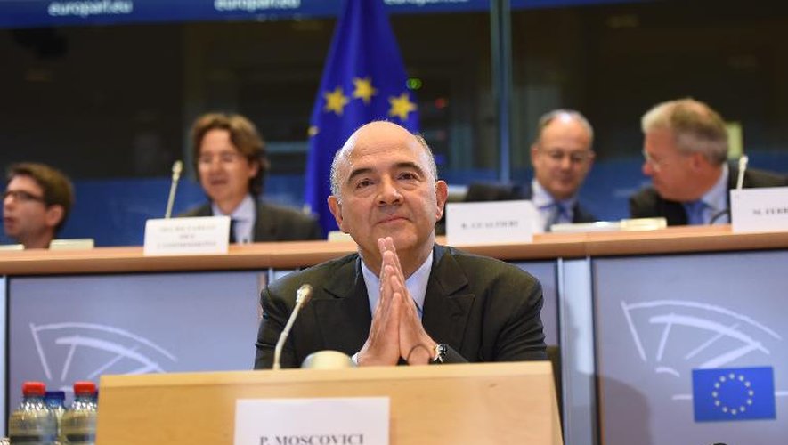 Le candidat français Pierre Moscovici au poste de poste de commissaire européen aux Affaires économiques, le 2 octobre 2014 à Bruxelles
