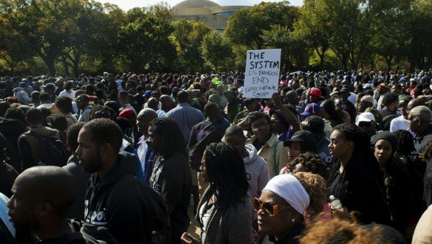 Manifestation de Noirs à Washington pour réclamer plus de justice, le 10 octobre 2015