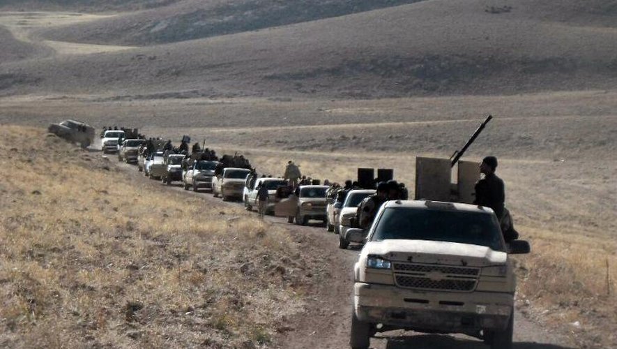 Des rebelles syriens à Qalamoun près de la frontière libanaise, le 22 septembre 2014